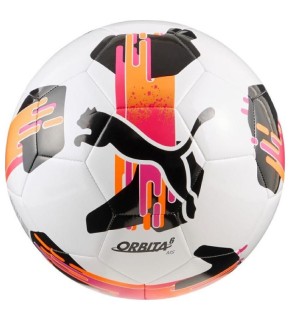 Мяч футбольный Puma Orbita 6 MS белый, чёрный, розовый 5 084335-13