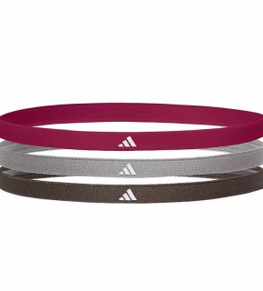 Повязки на голову Adidas Hairbands 3pk черный, серый, бордовый Уни One Size ADAC-16201-NL