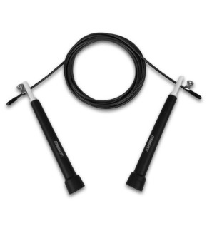 Швидкісна скакалка EasyFit Speed Cable Rope 3 м зі сталевим тросом чорна EF-2039-BK
