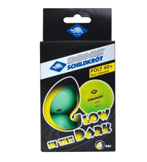М'ячі для настільного тенісу, Donic Glow in the dark 40+ 6шт 608507